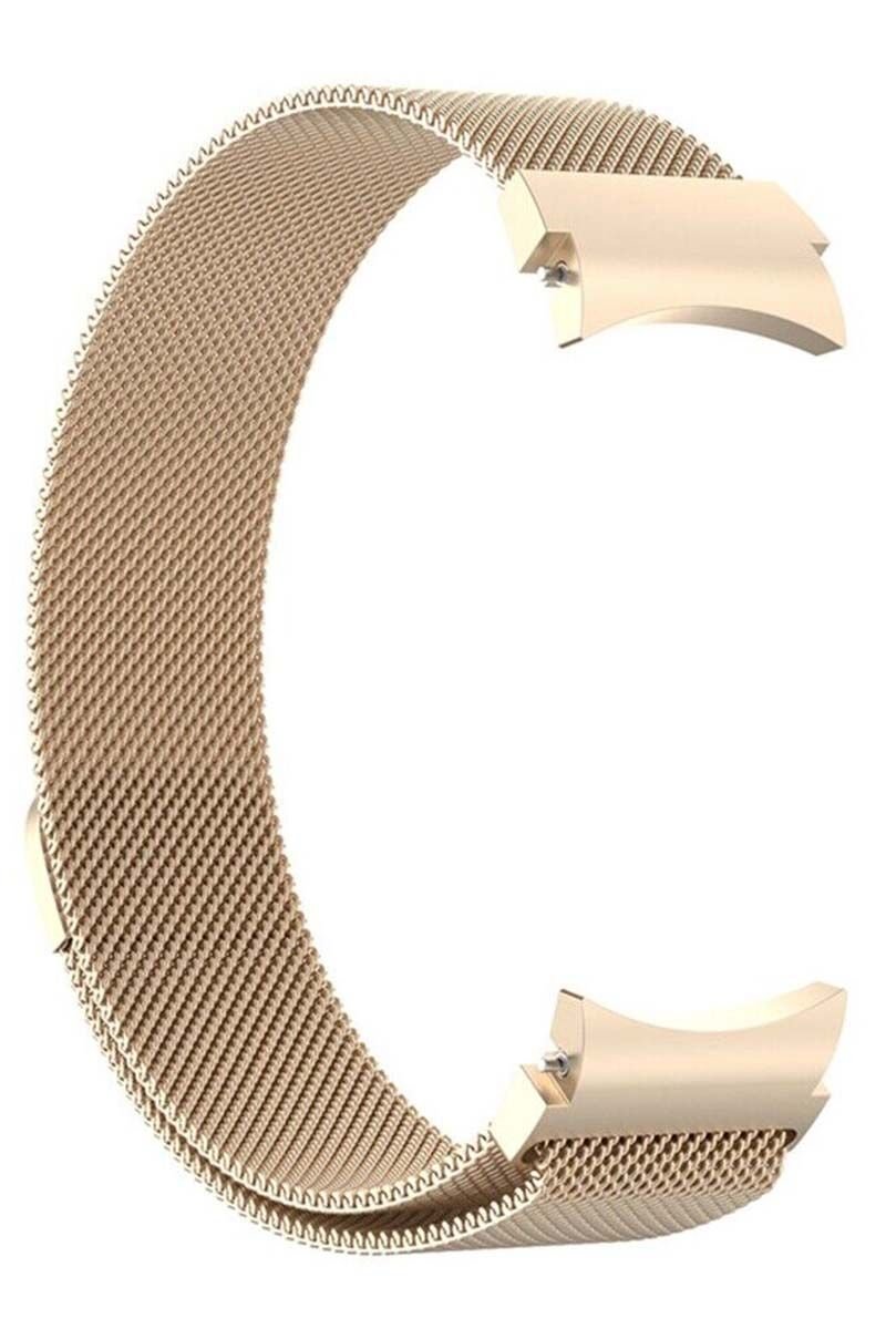 Samsung Galaxy Watch 4 5 5 Pro Milan Metal Hasır Kordon Starlight